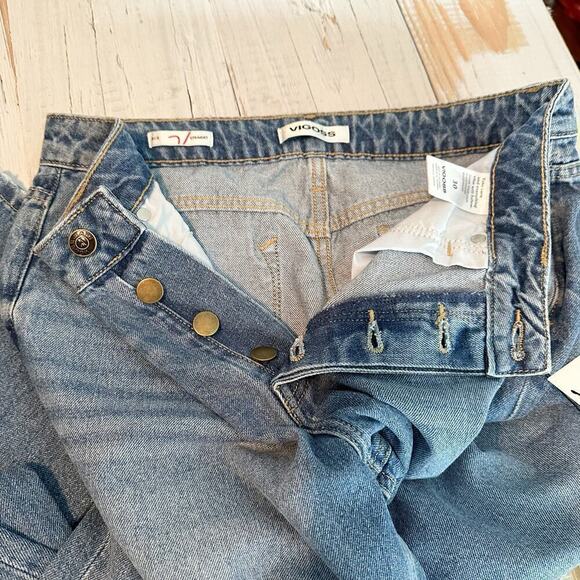 VIGOSS High Waisted Split Hem Straight Ace Jeans Medium Wash Size 30 - Picture 8 of 14